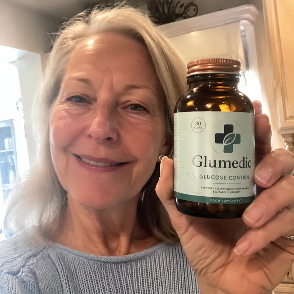 Close-up of the Glumedic bottle